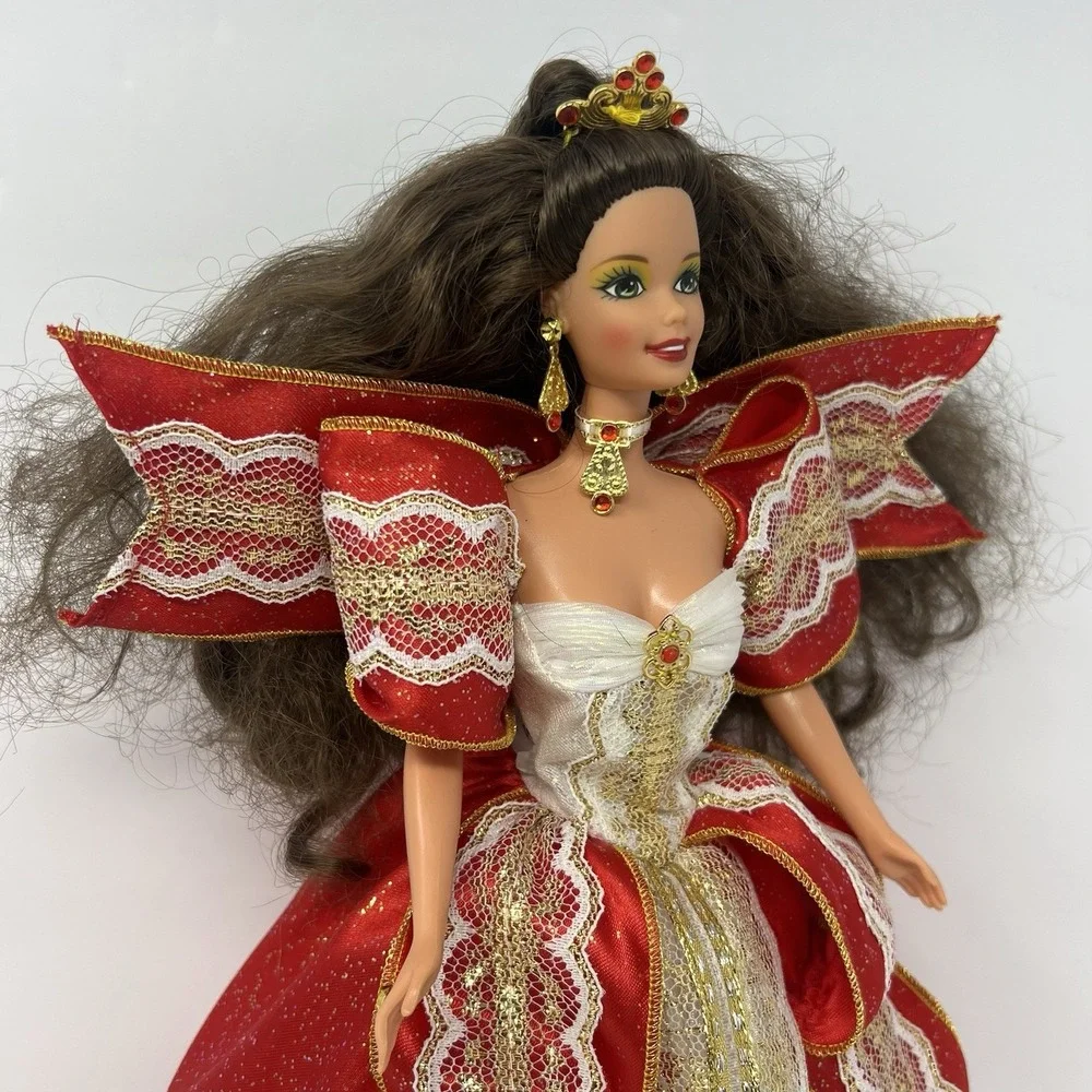 Vtg Barbie Doll Happy Holidays Special Edition in Original Red‎ Outfit Gown